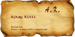 Ajtay Kitti névjegykártya