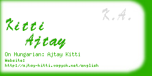 kitti ajtay business card